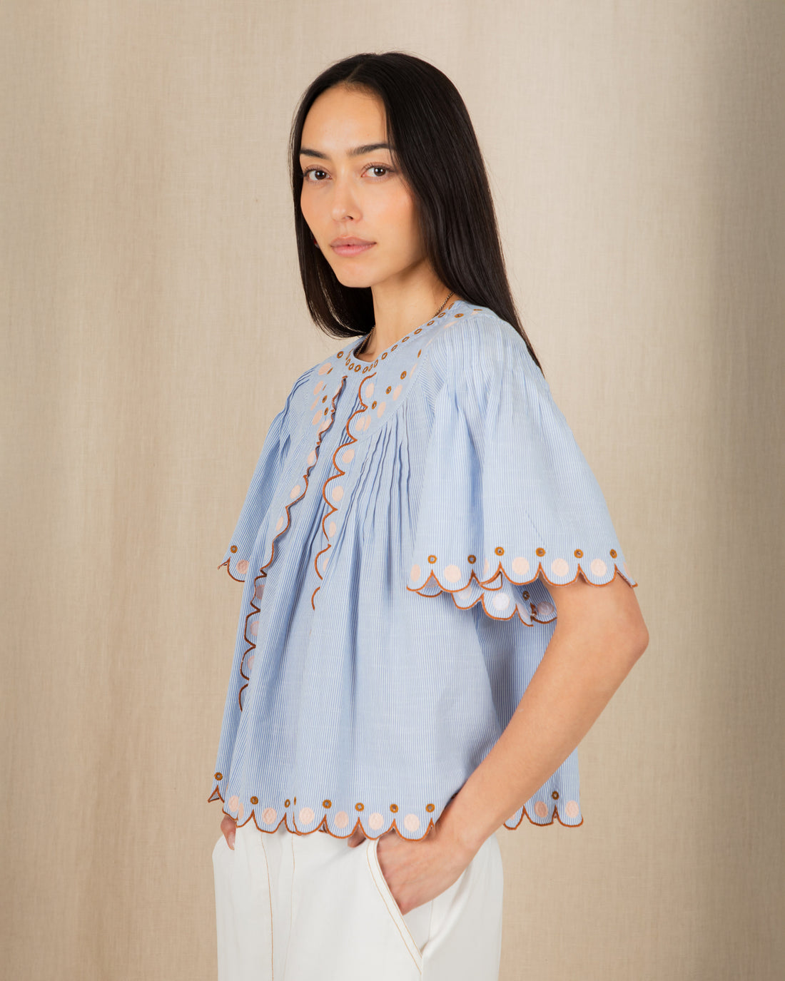Flora Top - Blue