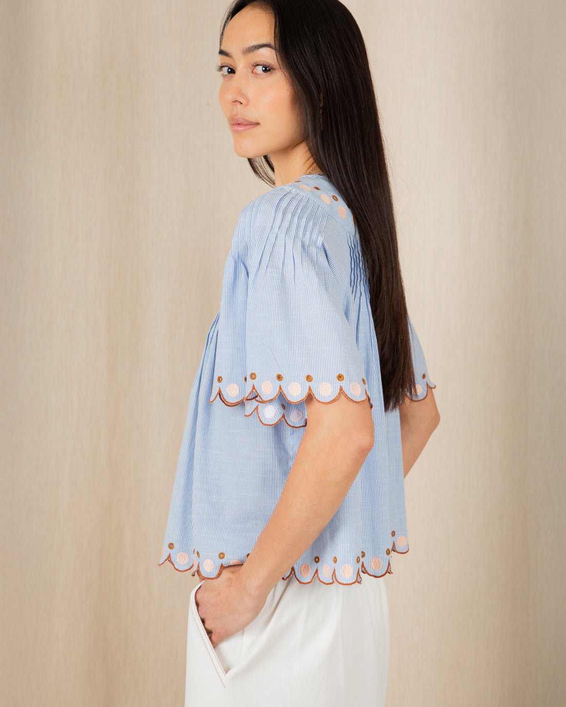 Flora Top - Blue