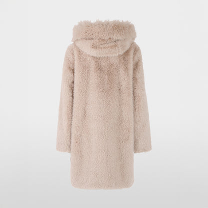 Faux Fur Coat - Warm Stone