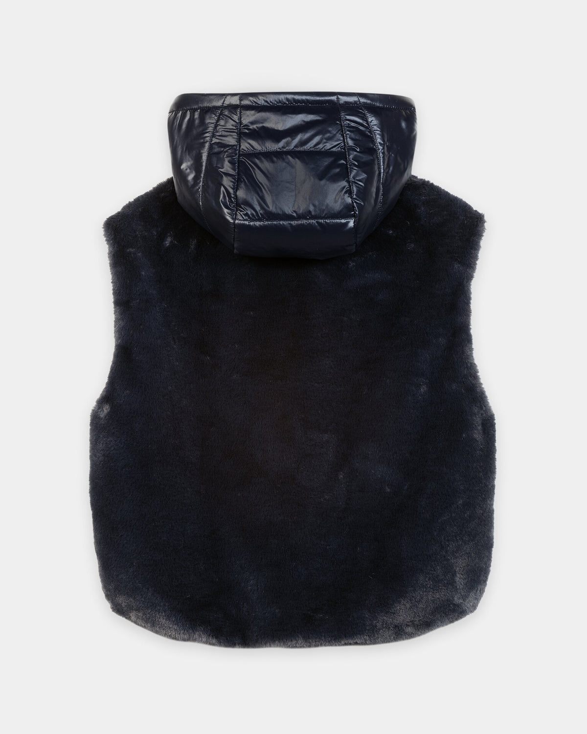 Faux Fur Gilet - Navy