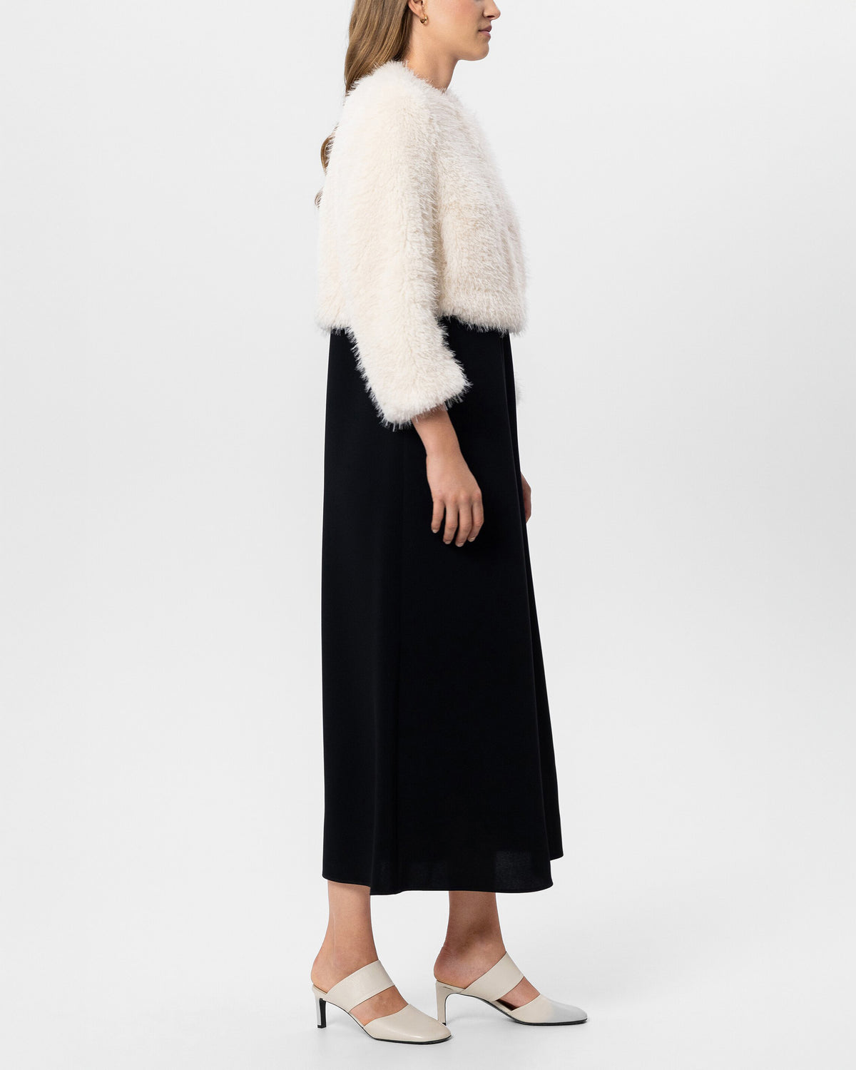 Faux Fur Jacket - Eggshell
