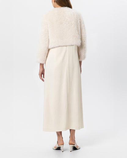Faux Fur Jacket - Eggshell