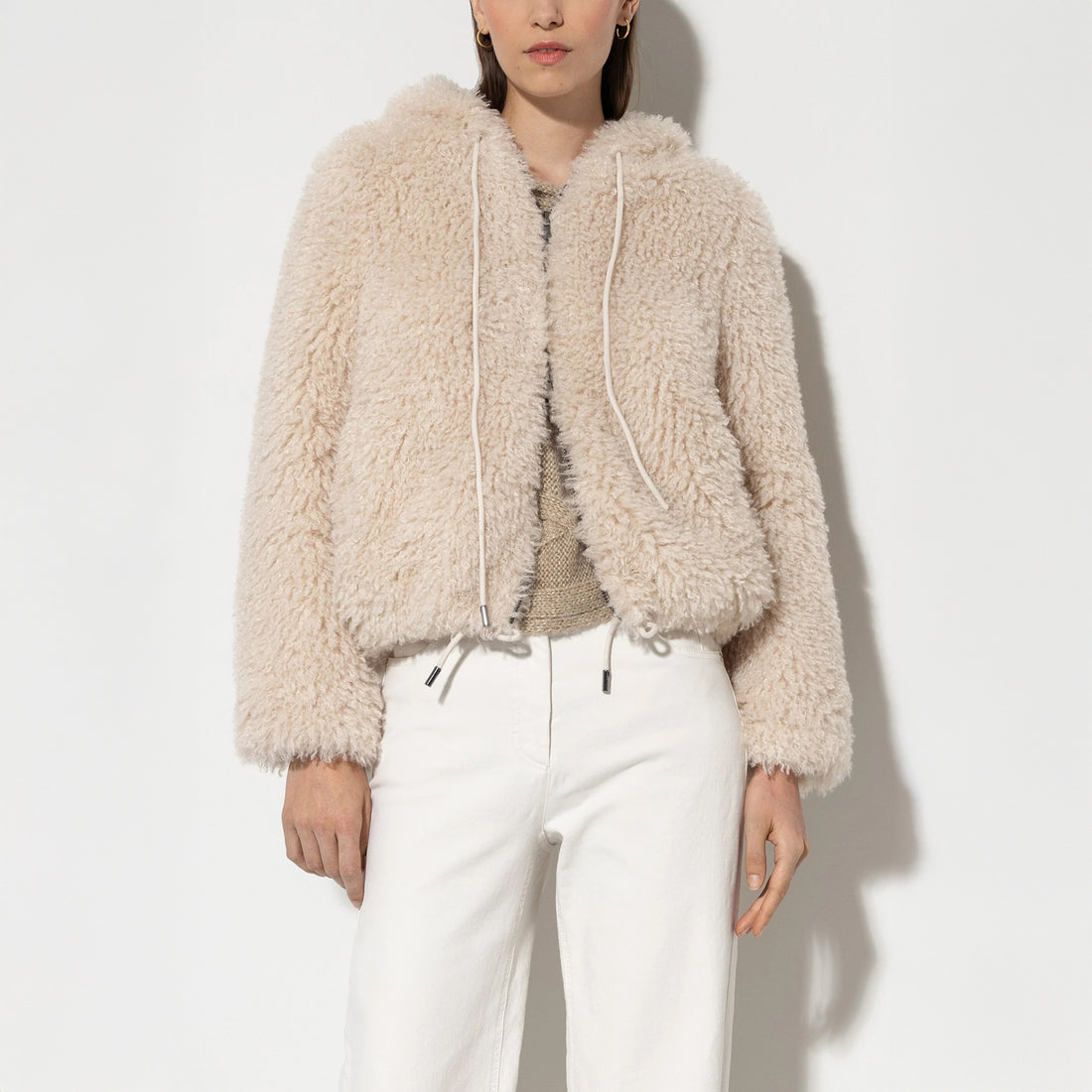 Faux Fur Jacket - Greige