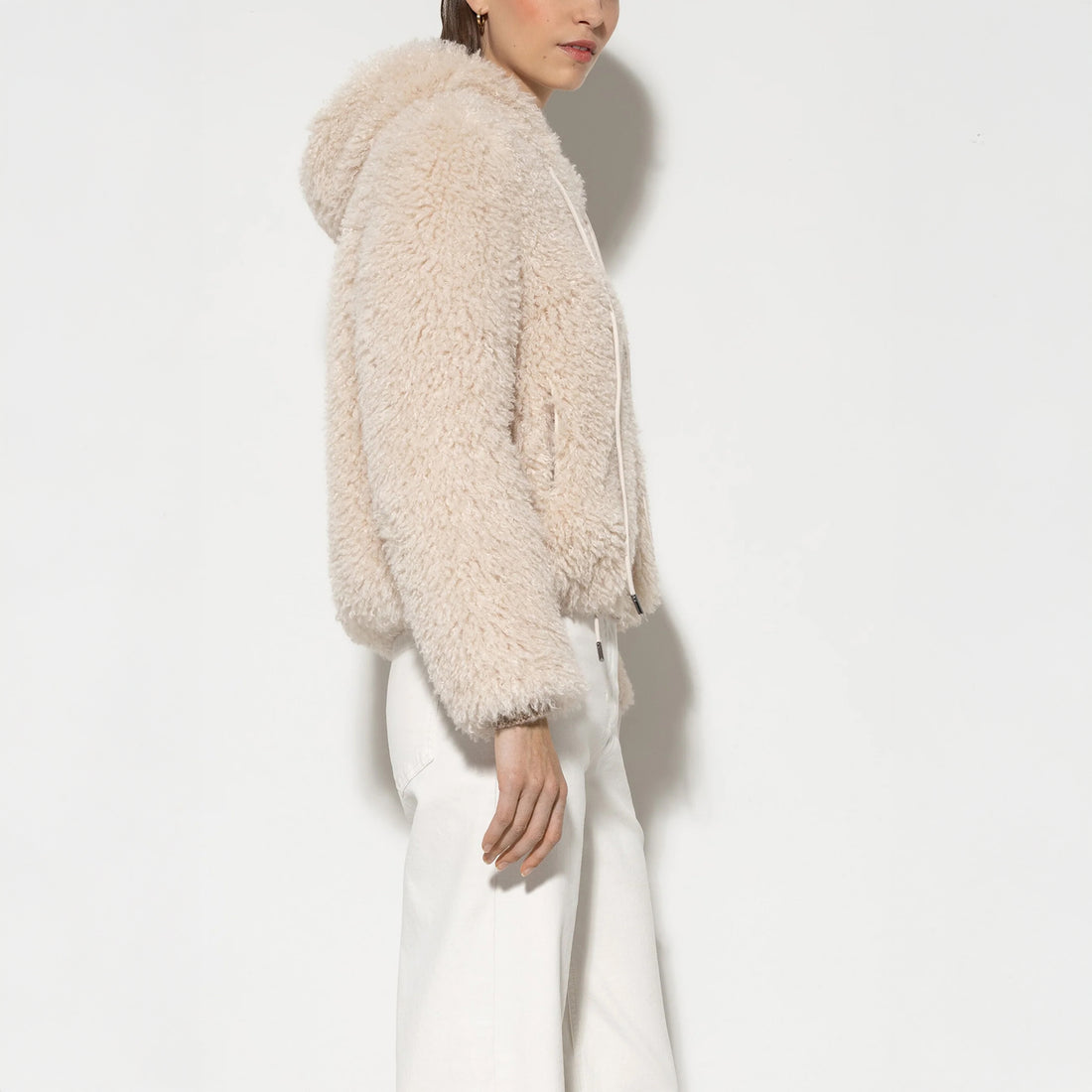 Faux Fur Jacket - Greige