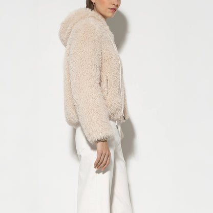 Faux Fur Jacket - Greige