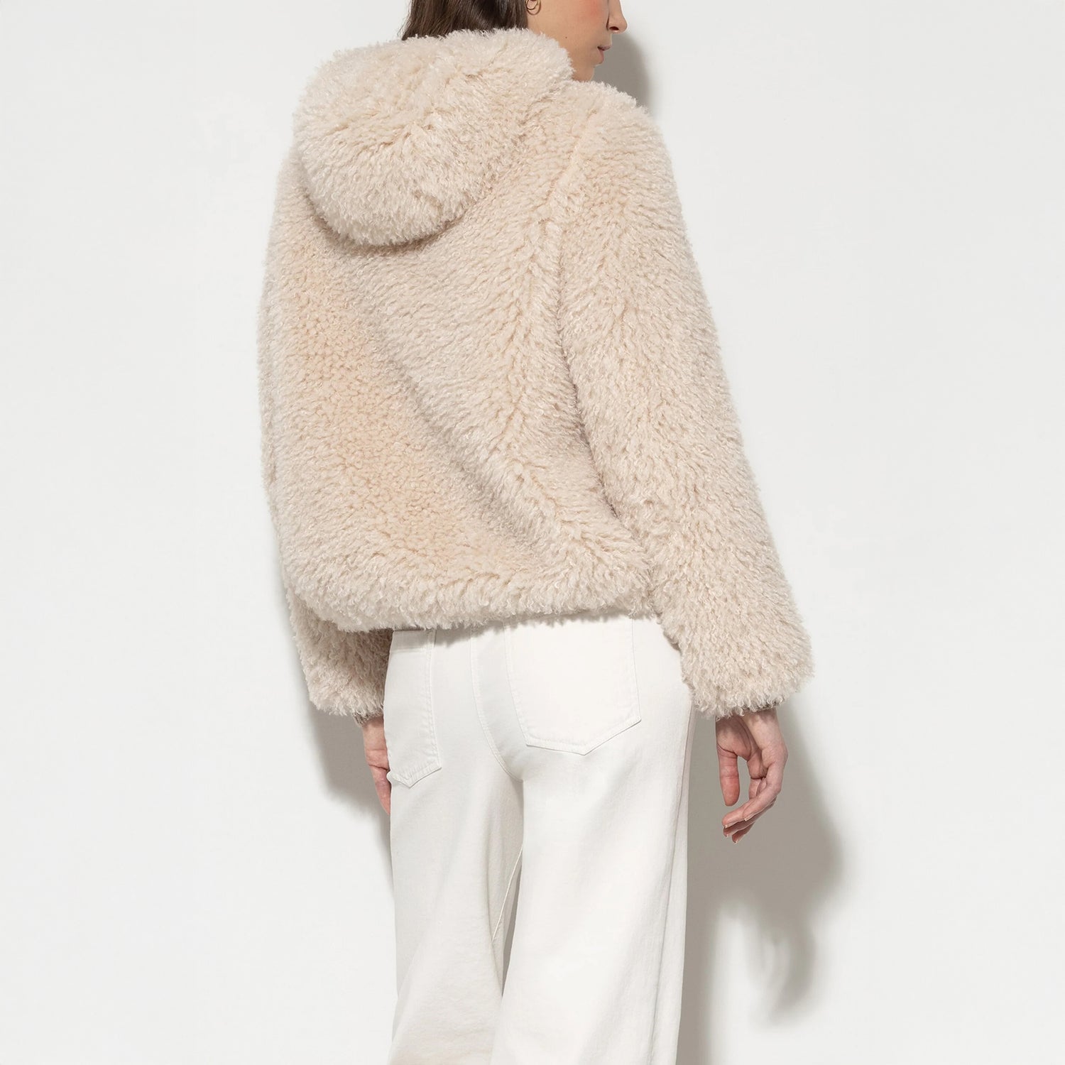 Faux Fur Jacket - Greige