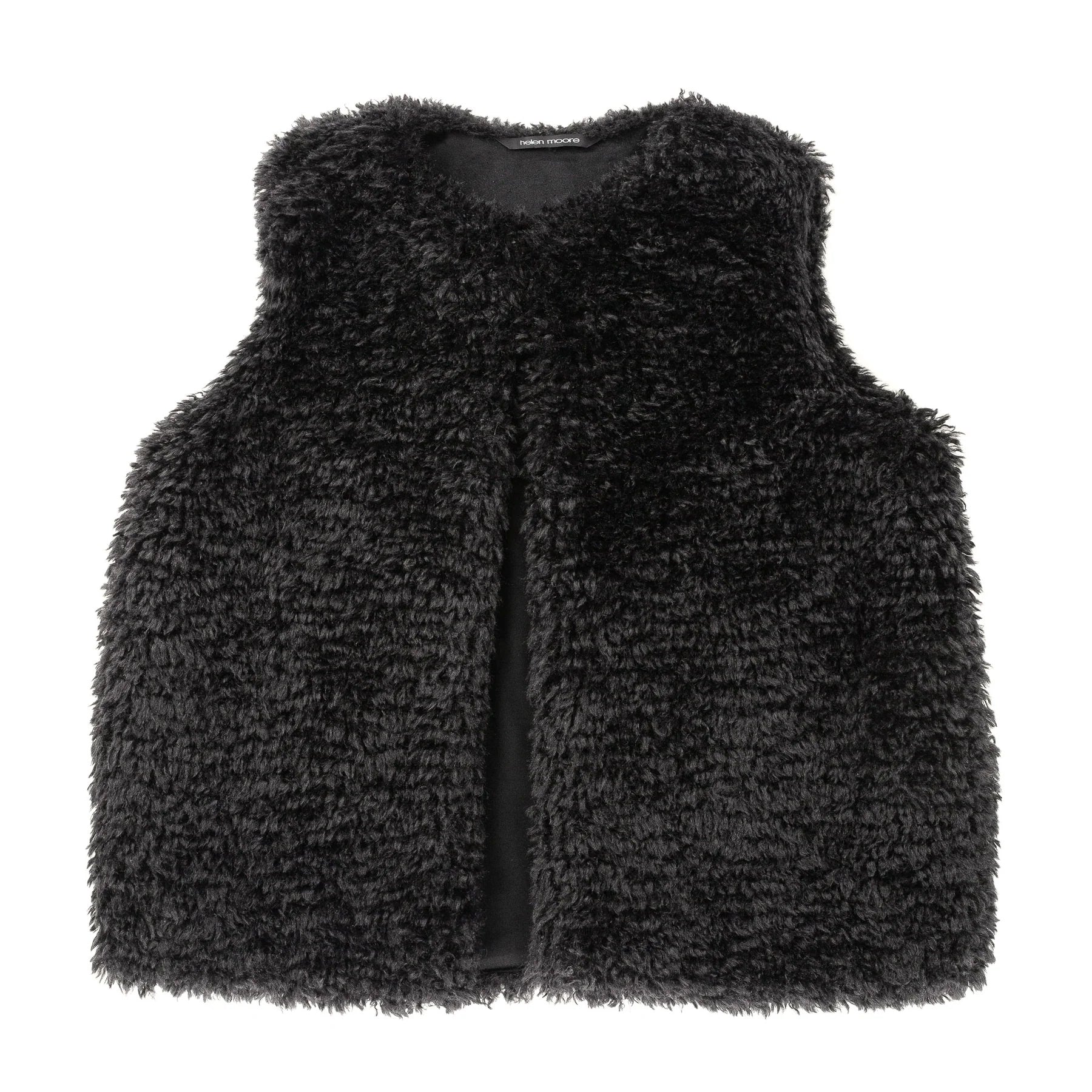 Faux Sheepskin Gilet - Charcoal