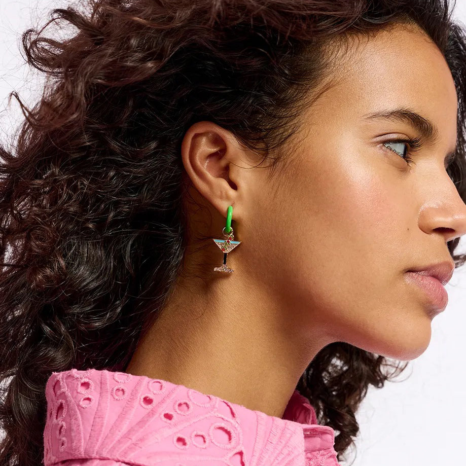 Flobster Earrings With Charms - Neon Green