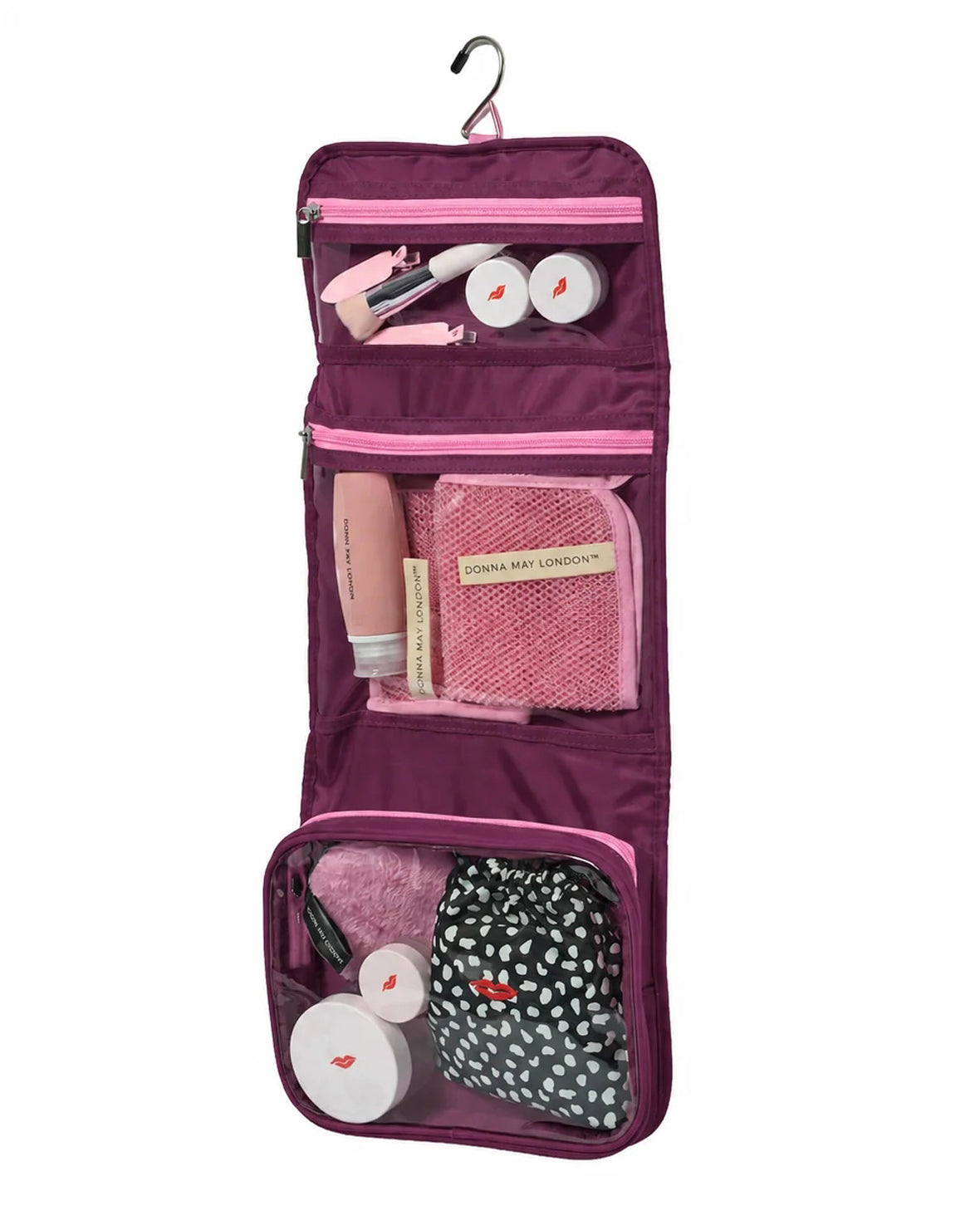 Fold &amp; Go Wash Bag - Burgundy