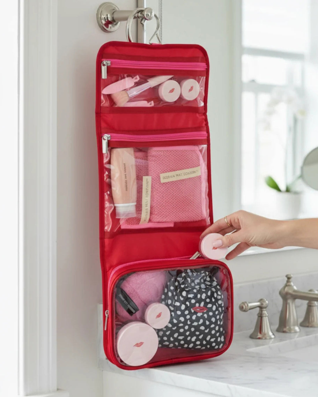 Fold &amp; Go Wash Bag - Red