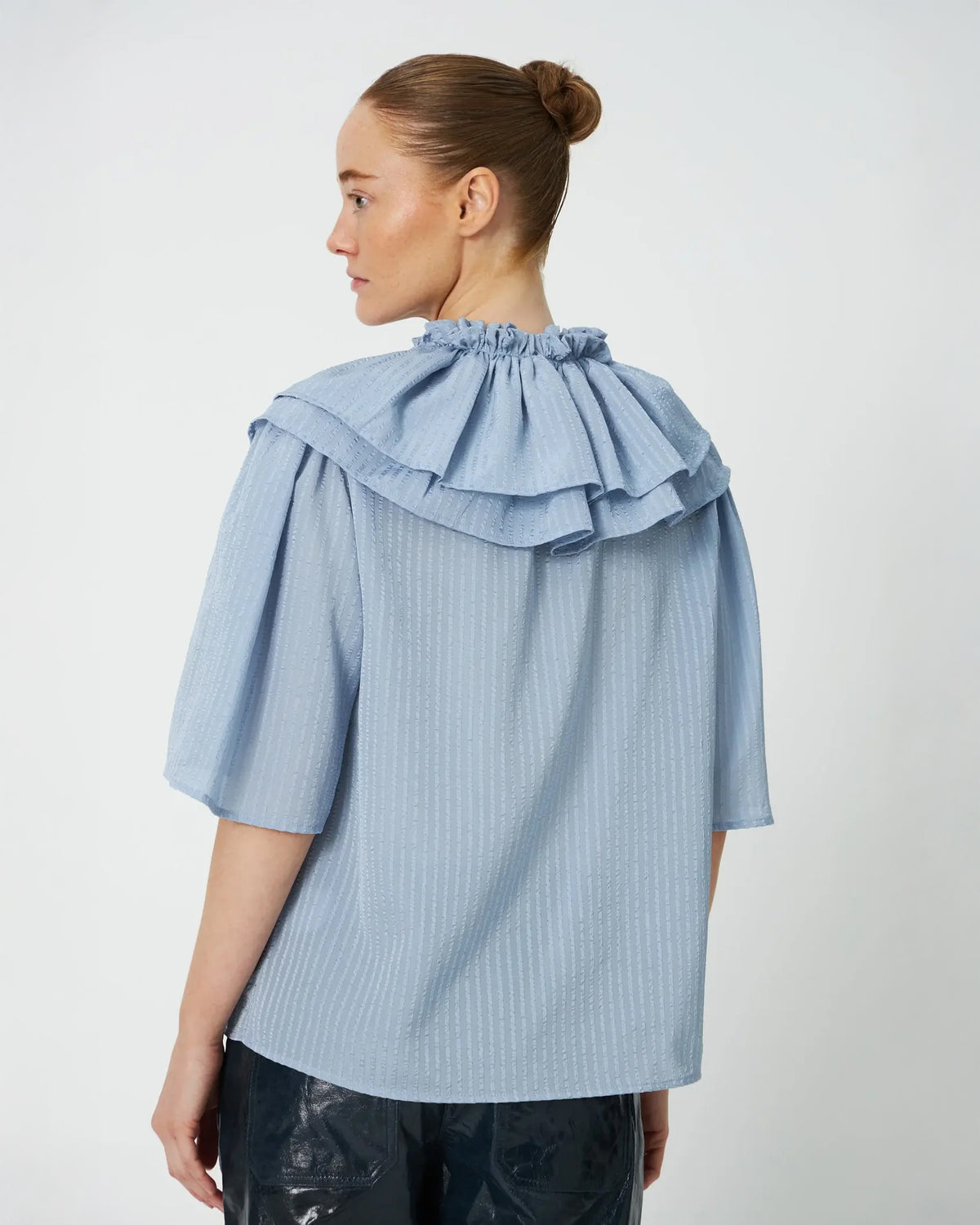 Frill Top - Dowe Blue