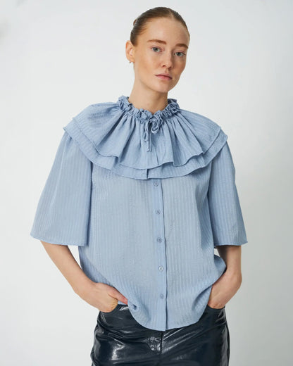 Frill Top - Dowe Blue