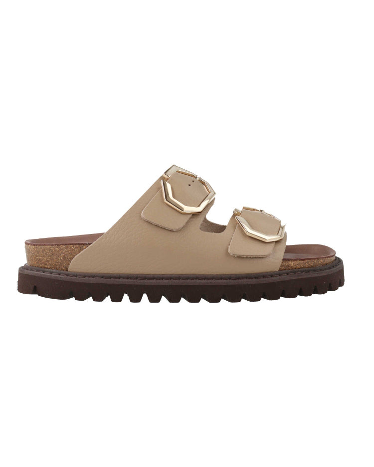 Galia Embossed Leather - Taupe