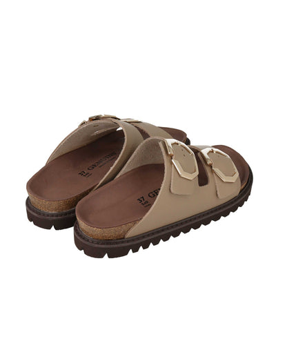 Galia Embossed Leather - Taupe