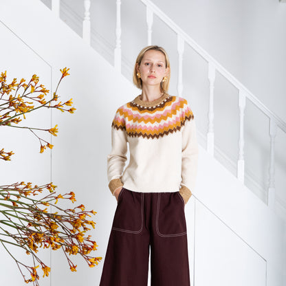 Gigi Jumper - Ecru Rose
