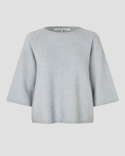 Gabby Knit Short Sleeve O-Neck - Quarry