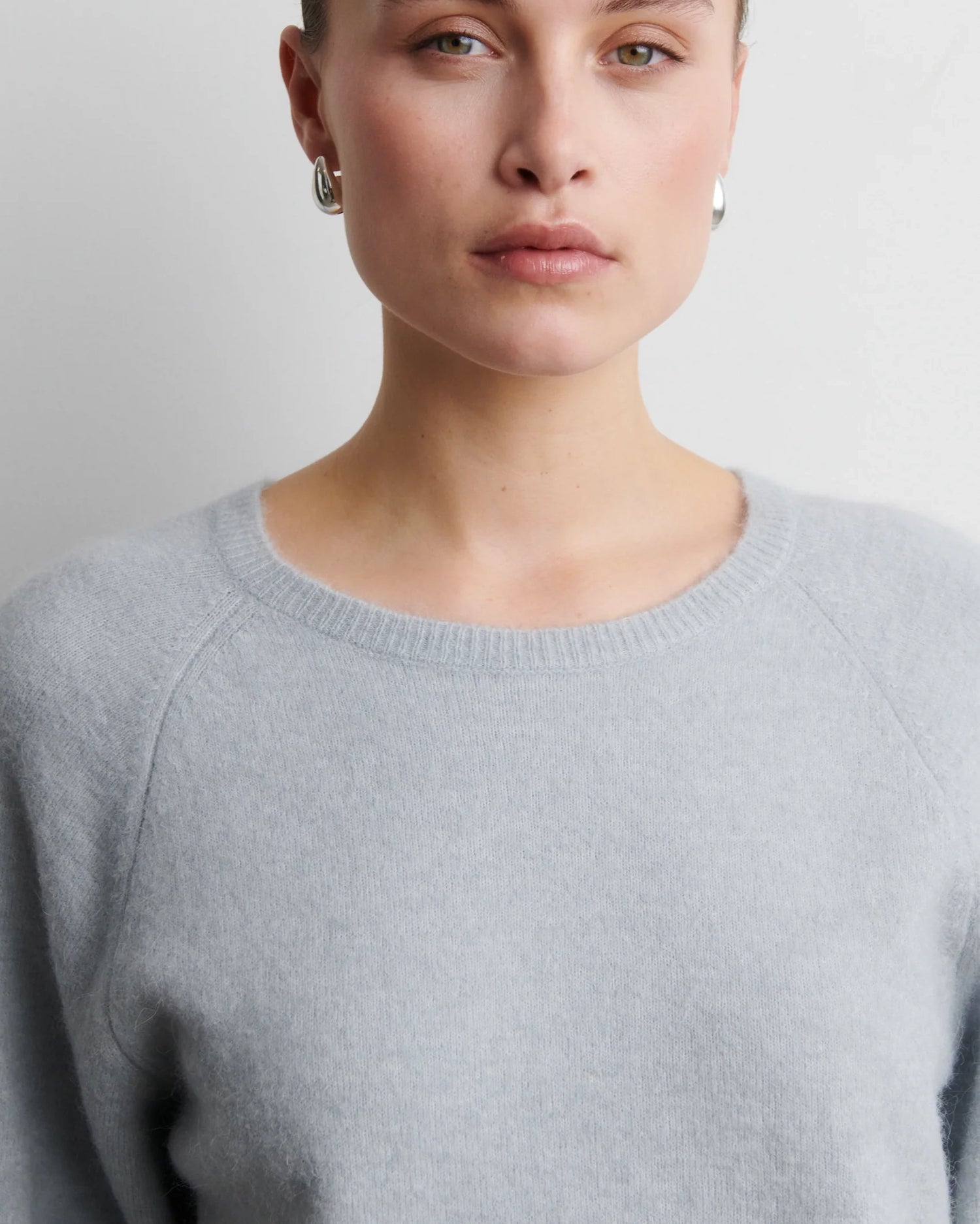 Gabby Knit Short Sleeve O-Neck - Quarry
