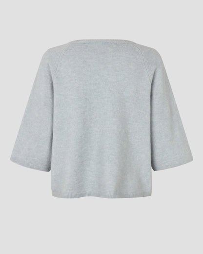 Gabby Knit Short Sleeve O-Neck - Quarry