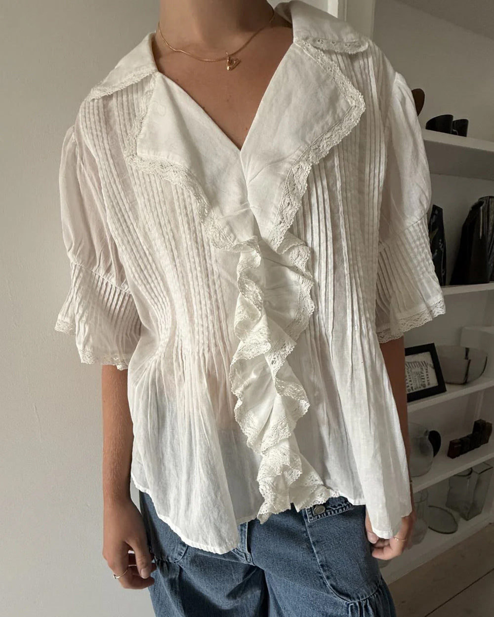Gail Blouse - Chalk
