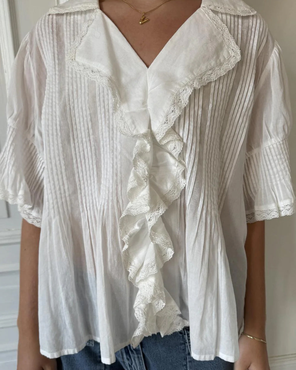Gail Blouse - Chalk