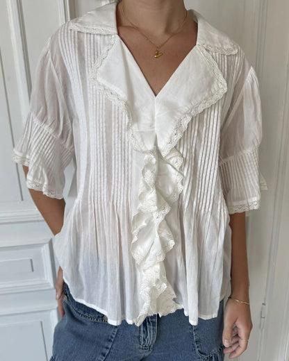 Gail Blouse - Chalk