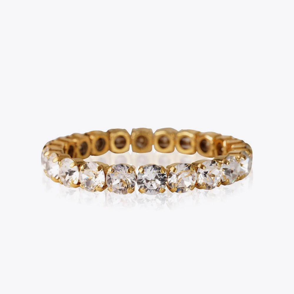 Gia Stud Bracelet Gold - Crystal