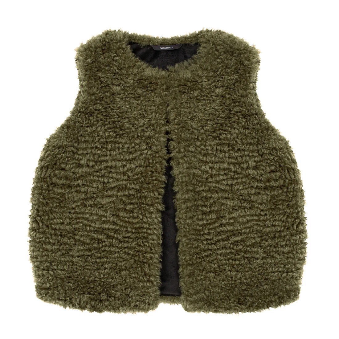 Faux Sheepskin Gilet - Forest