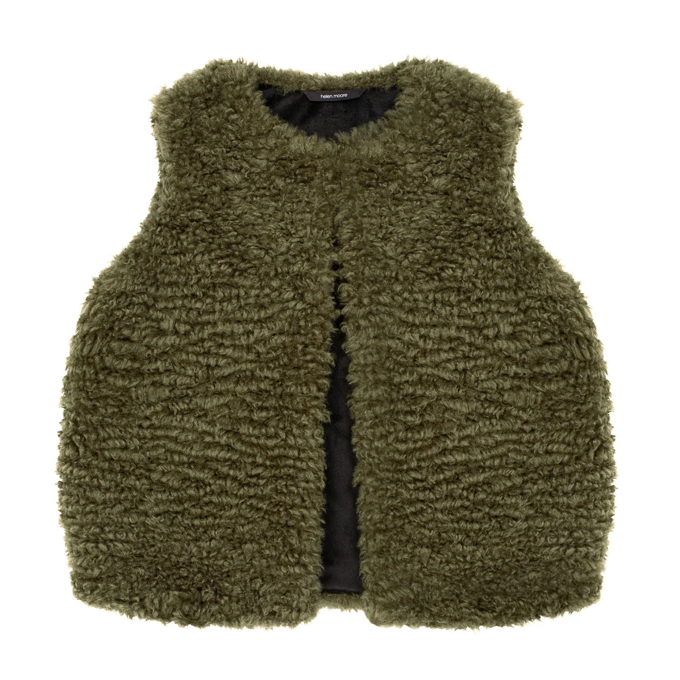 Faux Sheepskin Gilet - Forest