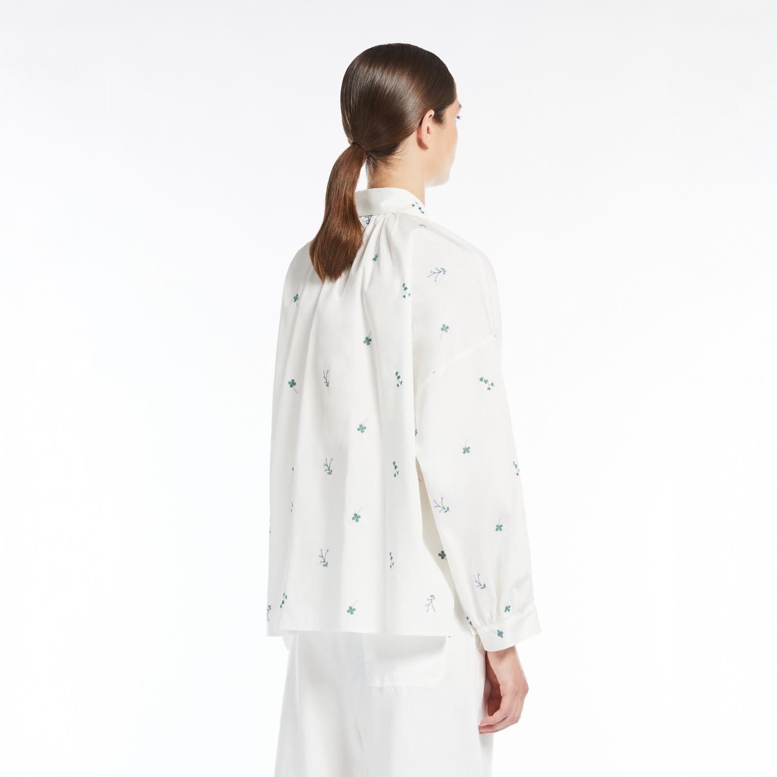 Gilly Cotton Embroidered Shirt - White