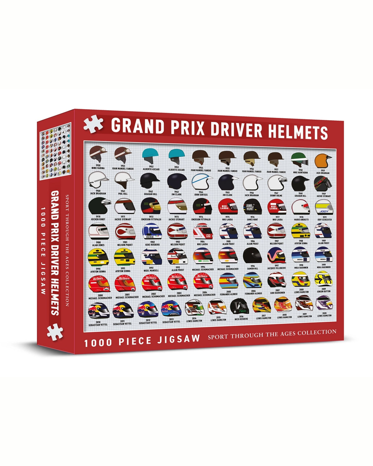 Grand Prix Driver Helmets Jigsaw Puzzle - 1000 Pieces