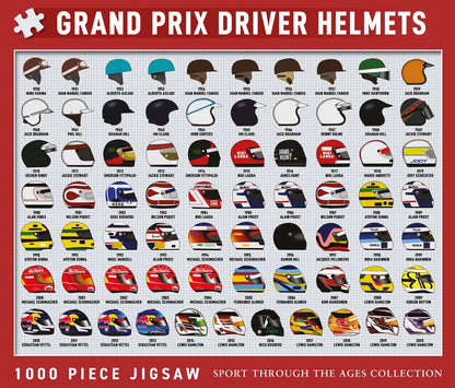 Grand Prix Driver Helmets Jigsaw Puzzle - 1000 Pieces