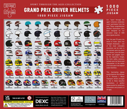Grand Prix Driver Helmets Jigsaw Puzzle - 1000 Pieces