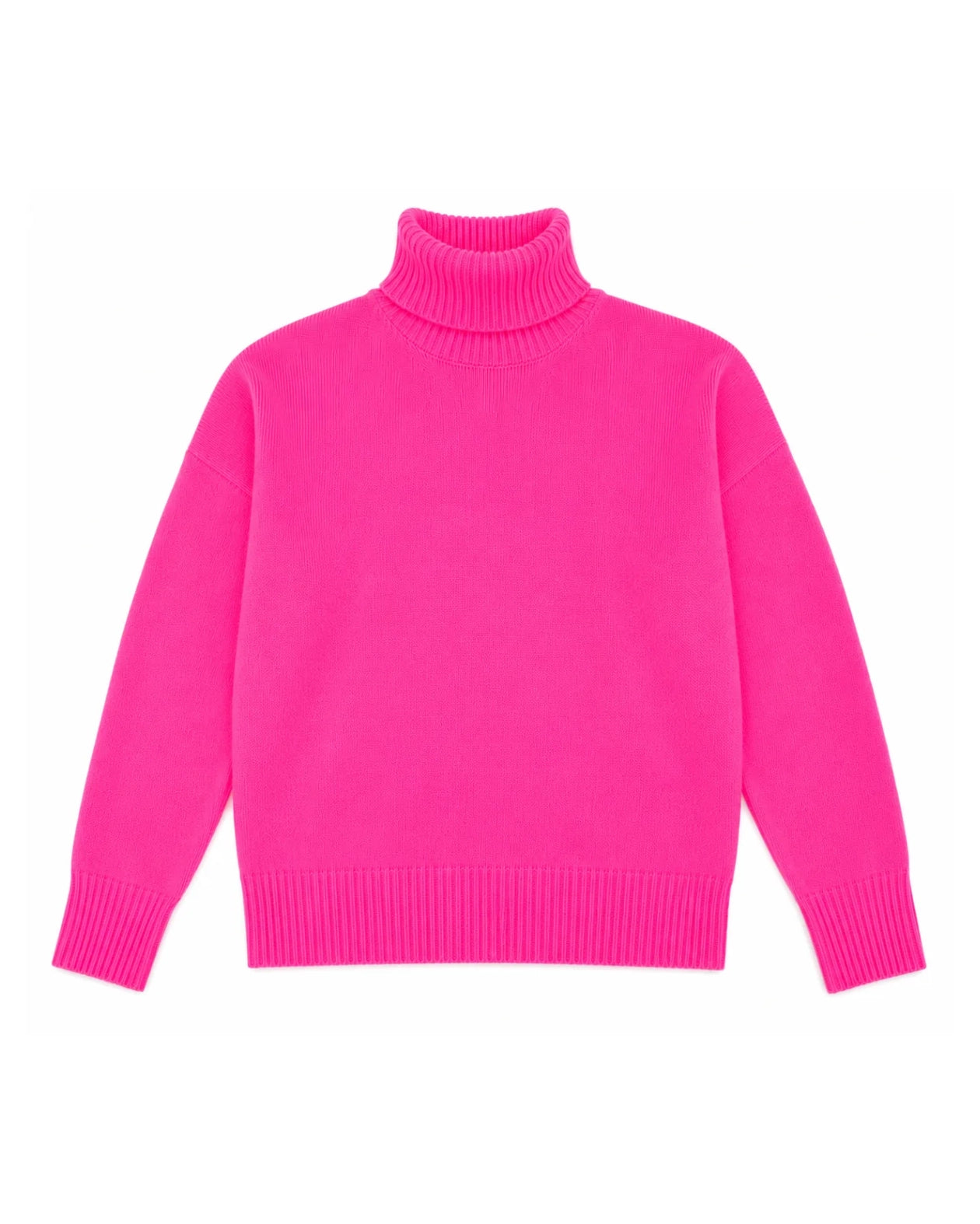 Greeley Long Sleeve Turtleneck Jumper - Neon Pink