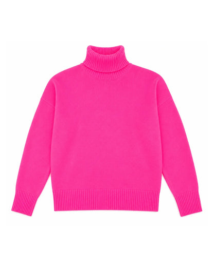Greeley Long Sleeve Turtleneck Jumper - Neon Pink