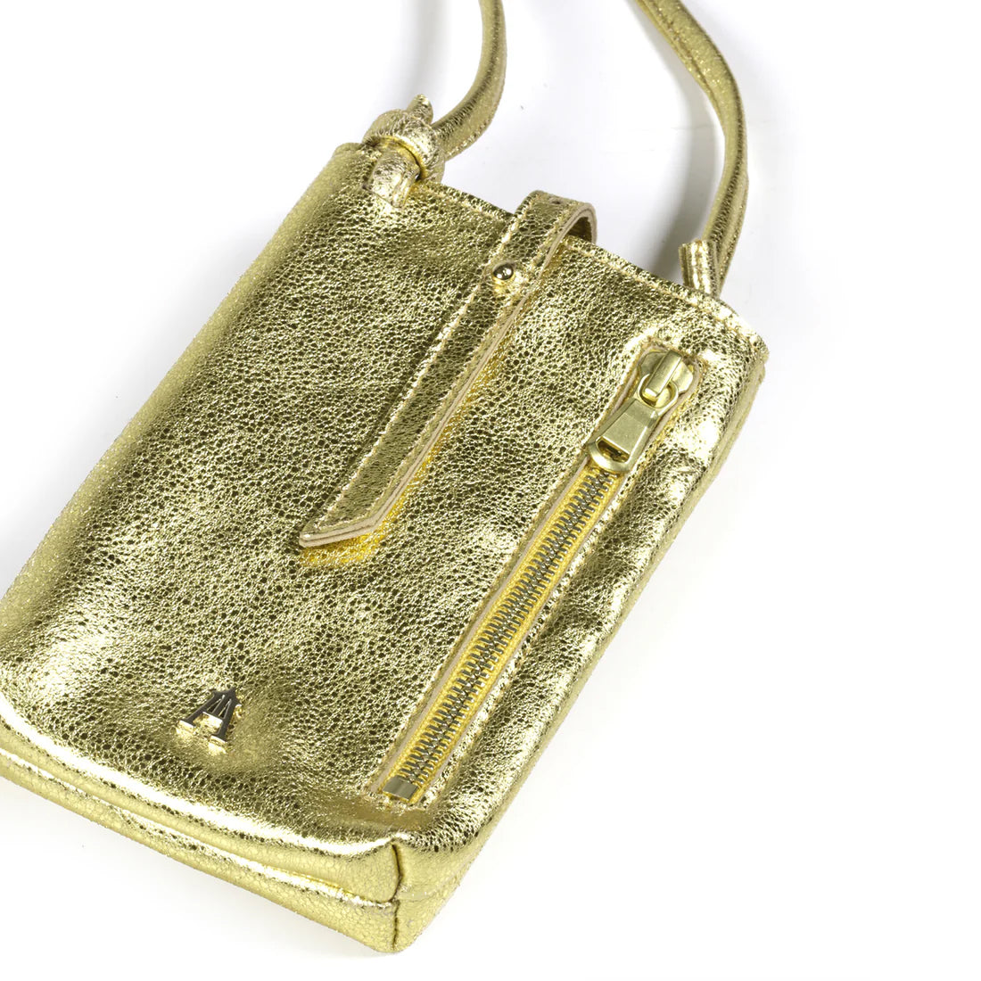 Grigri Leather Phone Bag - Gold