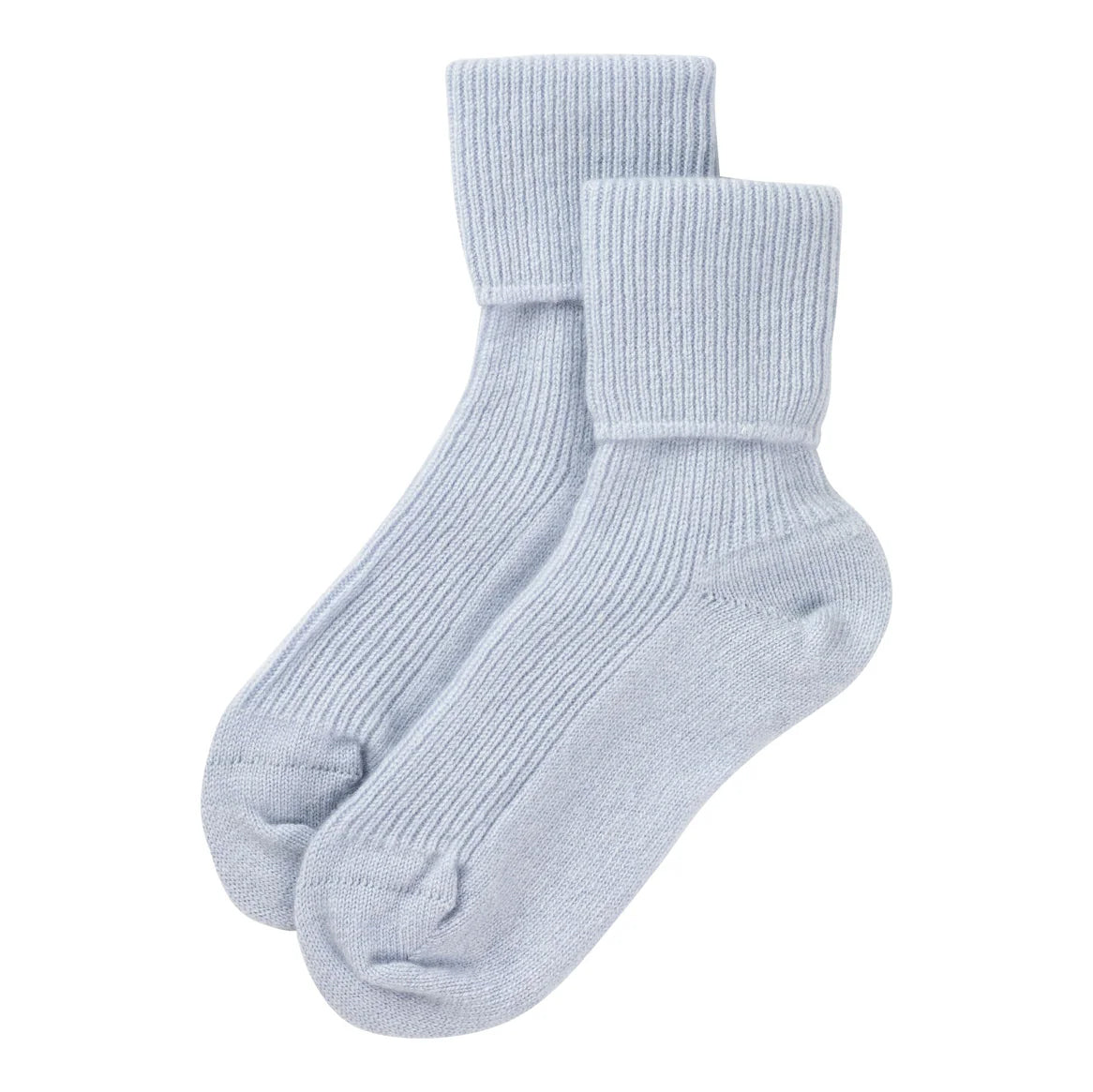 Ladies Cashmere Socks - Pale Blue/Silver Marl
