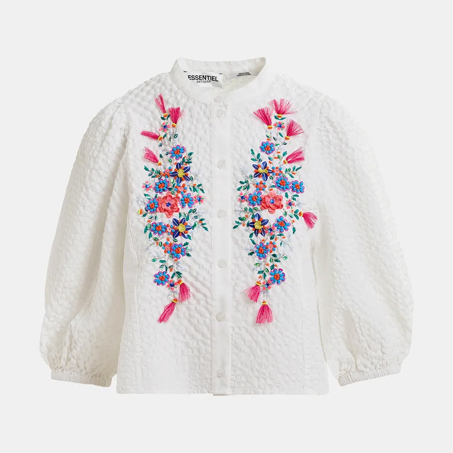 Heartfelt Embellished Shirt - White