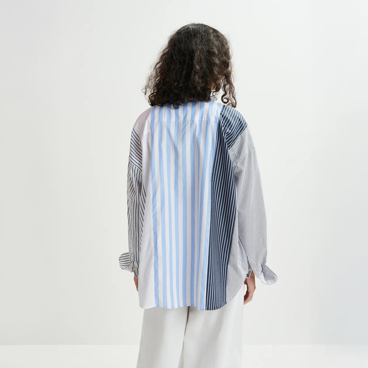 Hemix Patchwork Shirt - Aqua Blue