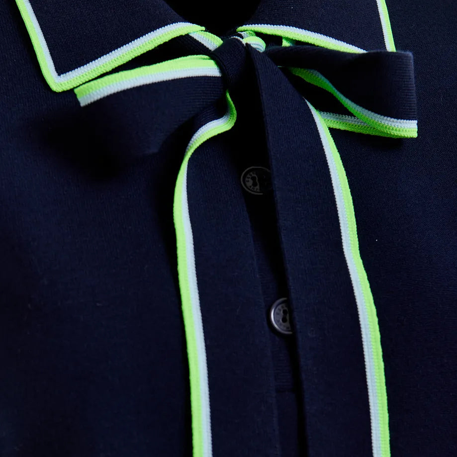 Hight Polo With A Bow - Dark Sapphire