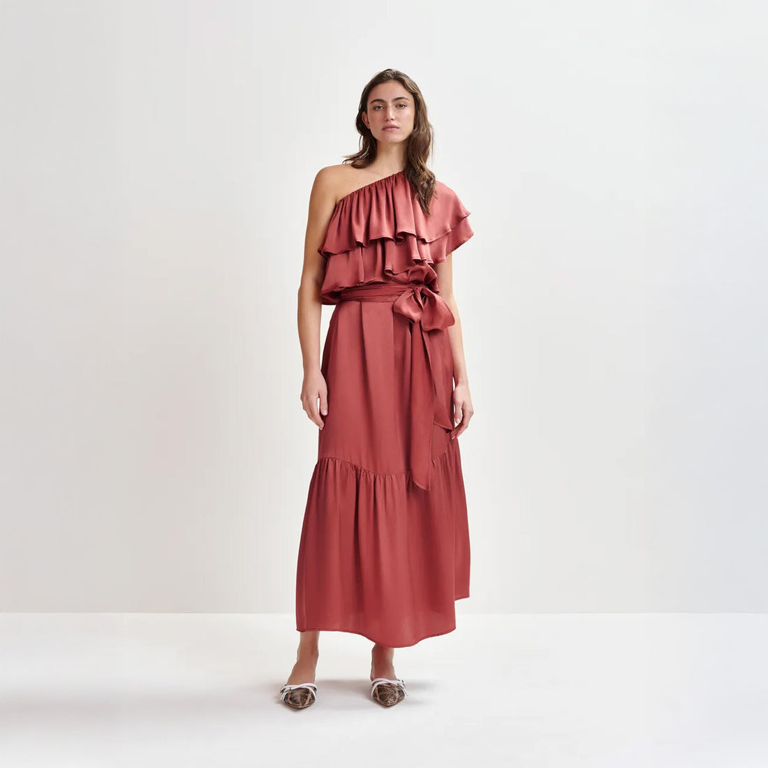 Hoenix Dress - Burnt Coral
