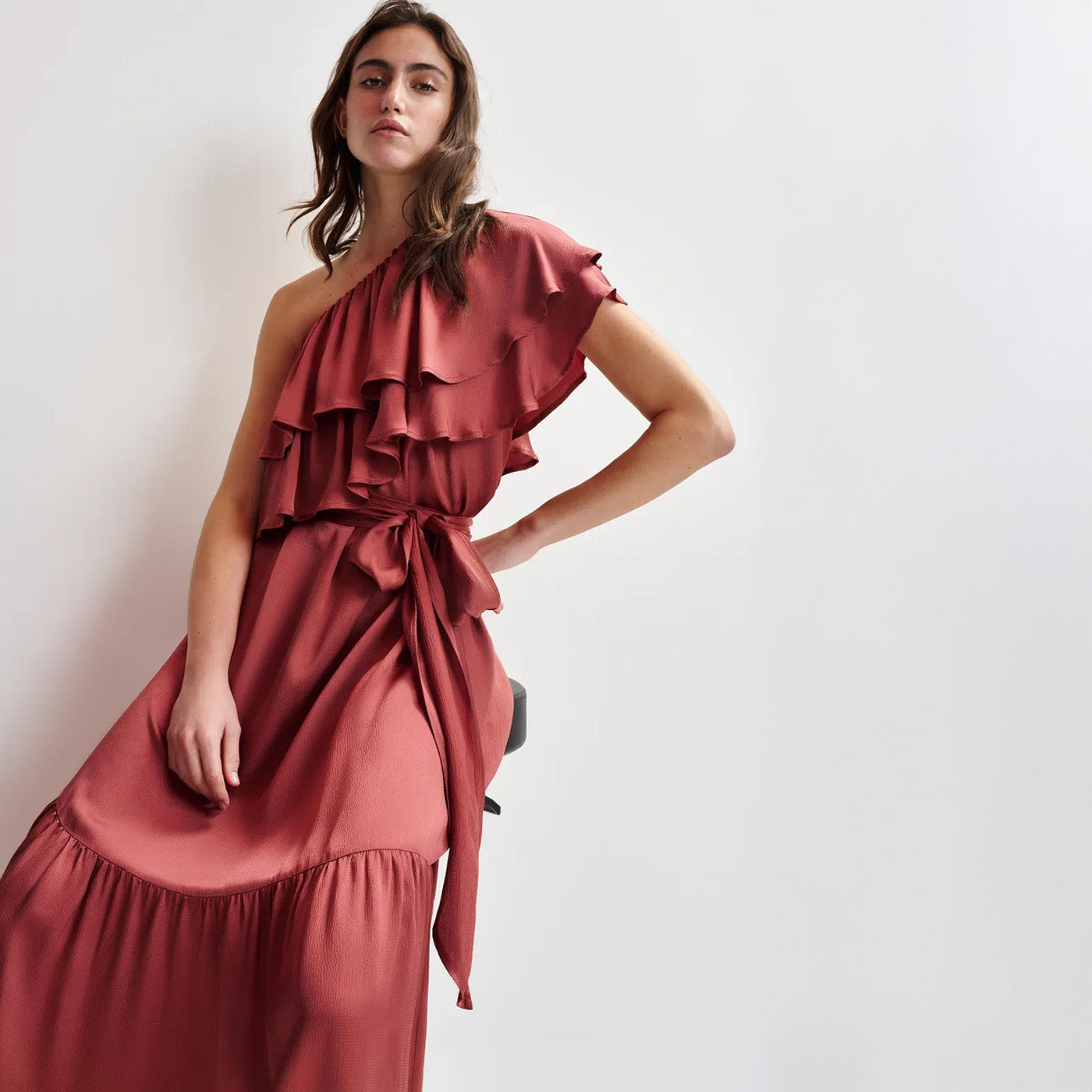 Hoenix Dress - Burnt Coral