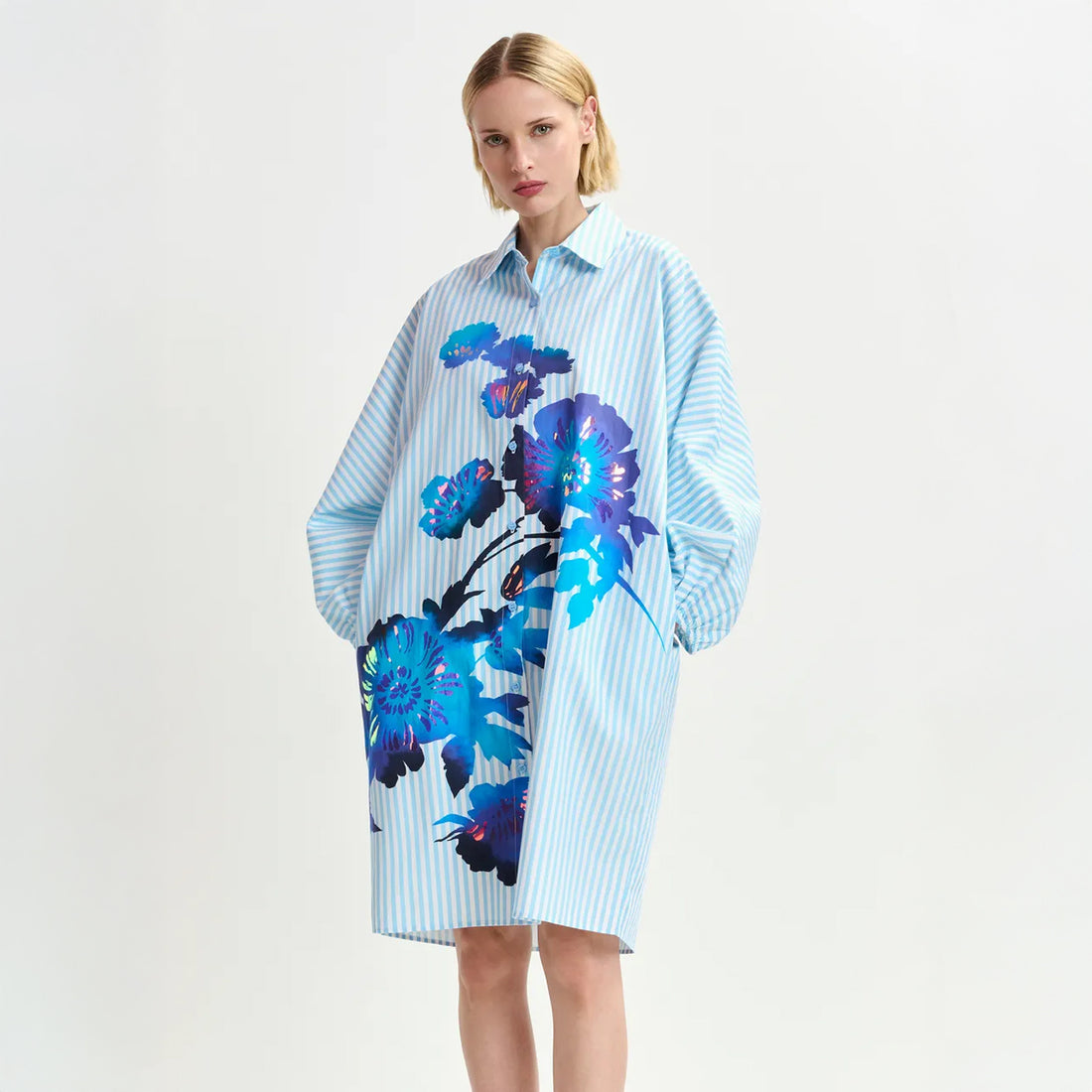 Hoses Foil Print Shirt Dress - Puerto Vallarta