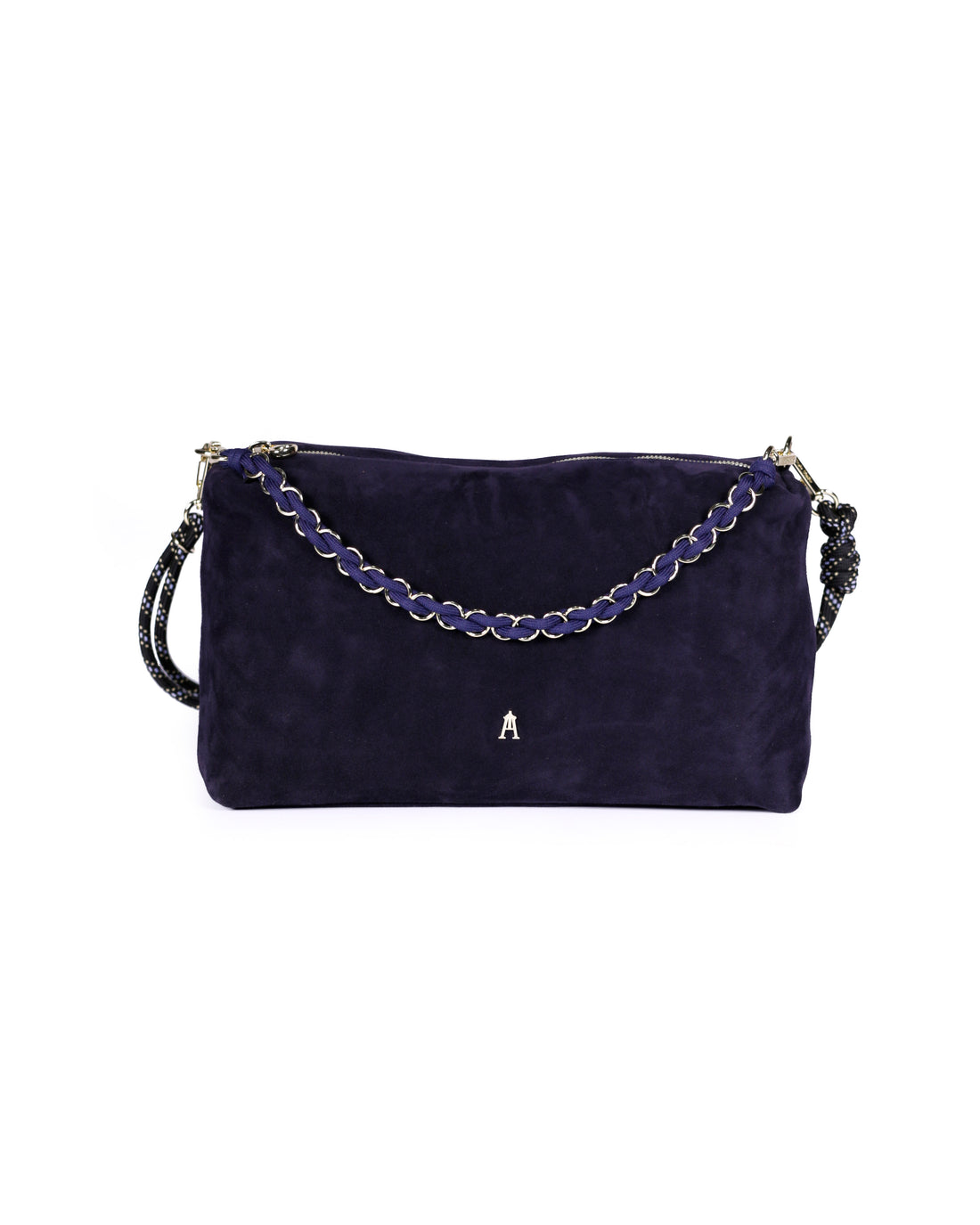 Mini Halo Suede Bag - Navy