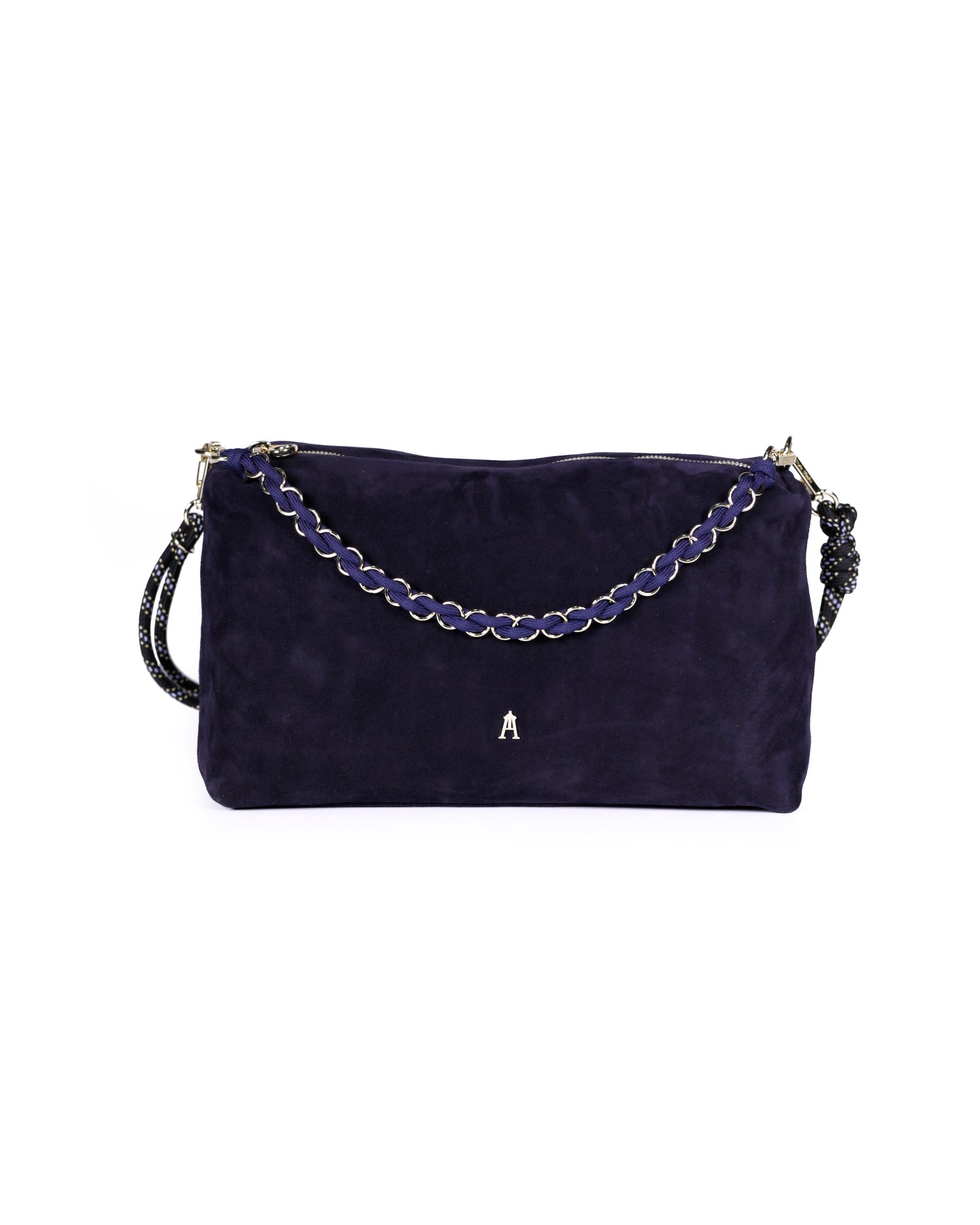 Mini Halo Suede Bag - Navy