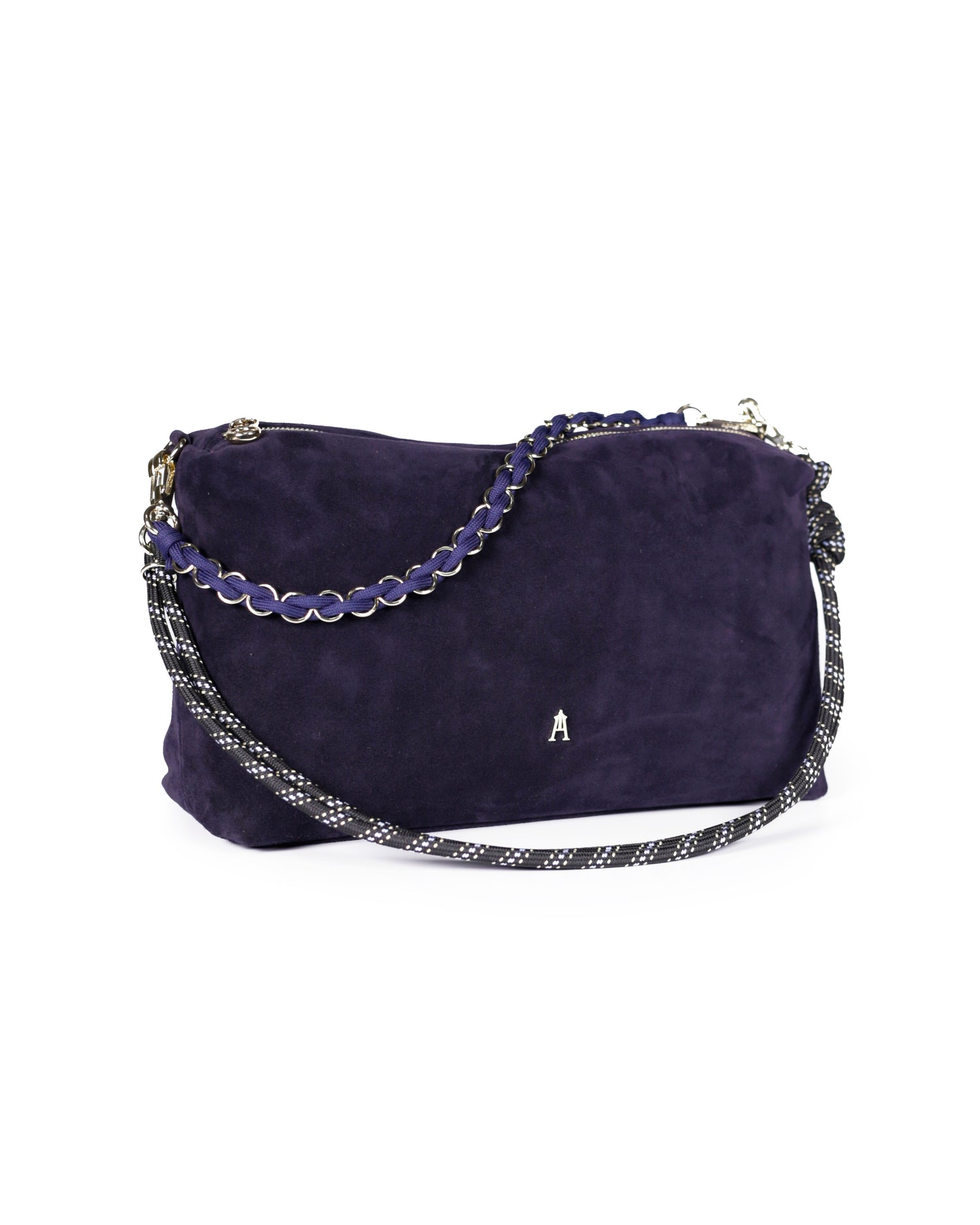 Mini Halo Suede Bag - Navy