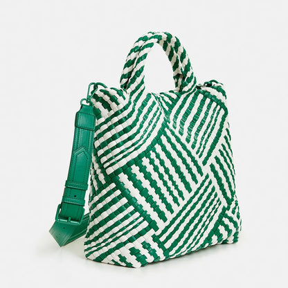 Happy Braided Shopper Bag - Combo1 Colonel Green