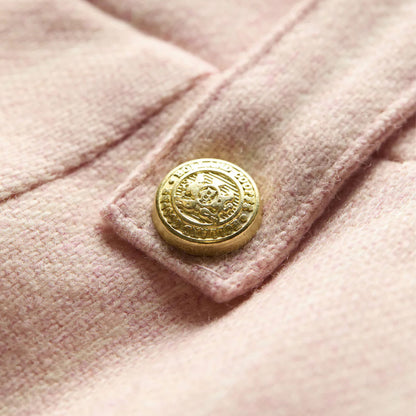 High Waisted Straight Trouser - Pink Chalk Pinstripe