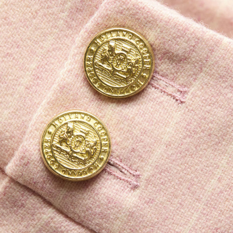 High Waisted Straight Trouser - Pink Chalk Pinstripe