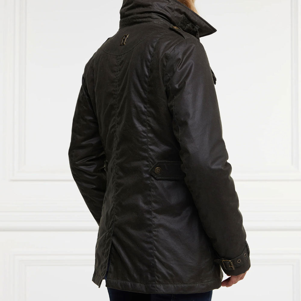 Alma Wax Artillery Jacket - Dark Olive