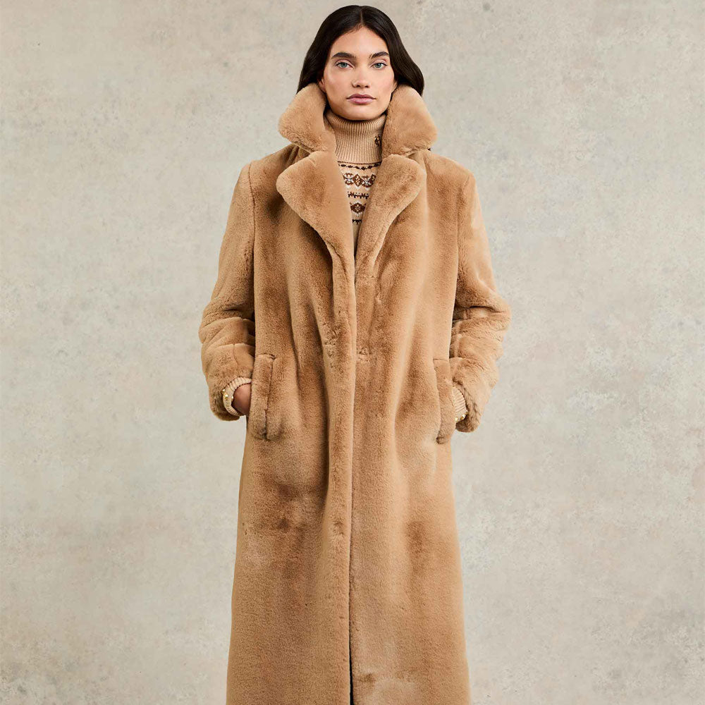 Asygarth Faux Fur Coat - Natural